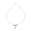 18K WHITE GOLD, DIAMOND AND PEARL NECKLACE