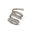 18K WHITE GOLD AND DIAMOND SPIRAL ARTICULATED RING