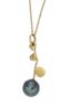 COLLIER EN OR JAUNE 18K ET PERLE NOIRE