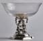 BELFIORE CRYSTAL BOWL HELD BY TWO SILVER CHERUBS