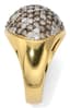 18K YELLOW GOLD AND DIAMOND DOME RING