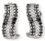18K WHITE GOLD, BLACK AND WHITE DIAMOND EARRINGS