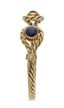 BRACELET JONC TORSADE EN OR JAUNE ET GRIS 18K, DIAMANTS ET SAPHIRS CABOCHON