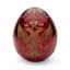 RED GLASS EASTER EGG WITH DOUBLE-HEADED EAGLE AND GILT DÉCOR