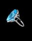 BLUE TOPAZ AND 18K WHITE GOLD GIRANDOLE EARRINGS AND RING