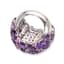 18K WHITE GOLD, PINK SAPPHIRE, AMETHYST COCKTAIL RING