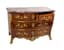 A LOUIS XV PERIOD CHEST OF DRAWERS
STAMPED BY FRANCOIS LIEUTAUD (?)
WITH GILT-BRONZE DECORATION, FIVE DRAWERS AND MARBLE TOP