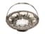 ENGLISH SILVER FRUIT BOWL WITH HANDLE AND FLORAL ORNAMENTS
England, London, circa 1829