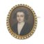 BROCHE ANCIENNE PORTRAIT MINIATURE, DEBUT 19EME SIECLE
