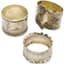 SET OF THREE RUSSIAN SILVER NAPKINS RINGS
late 19th century