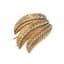 BOUCHERON ‘PALMETTE’ 18K YELLOW GOLD, PLATINUM AND DIAMOND RING AND BROOCH, 1950s - 1960s