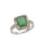 BAGUE EN OR GRIS 18K DIAMANTS ET ÉMERAUDE