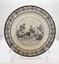 PAIR OF CHOISY FAIENCE PLATES, PLACE DE VENDOME AND TALKING PLATE, EARLY XVIII CENTURY
