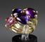 AMETHYST AND TOURMALINE RING