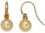 9K YELLOW GOLD, GOLDEN PEARLS, CITRINES EARRINGS
