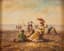 R. WILSON (20TH CENTURY)
Lady and a child on the beach