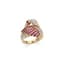 ‘SWAN’ 14K YELLOW GOLD, DIAMOND AND RUBY RING