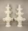 A PAIR OF CARVED WHITE JADEITE PERFUME BURNERS, FIRST HALF OF THE 20TH CENTURY