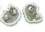 18K WHITE GOLD DIAMOND, EMERALD AND JADE EARRINGS