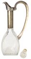 DEUX CARAFES EN VERRE À MONTURE EN ARGENT, VERS 1900