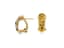 18K YELLOW GOLD, DIAMOND AND SAPPHIRE EARRINGS