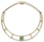 18K YELLOW GOLD, DIAMOND AND EMERALD SEMI-RIGID NECKLACE