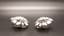 DIAMOND AND PLATINUM EARRINGS, CIRCA 1940S-1950S