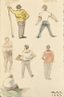 DMITRY MITROKHIN (1883 - 1973)
Football players. Set of two sketches