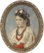 MATERN (19TH CENTURY-20th century)
Ukrainian girl in a vyshyvanka and coral necklace