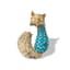 18K GOLD CAT BROOCH, BY BULGARI, CIRCA 1960