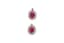 DIAMOND AND RED STONE EARRINGS