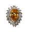 Platinum Fancy Deep Brown-Yellow DIAMOND and diamond RING (GIA CERTIFICATE)