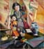 E. SHAZONSKY (20th century)
Cubist still life with Japanese dolls, 1921