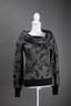 JOHN GALLIANO
Gray sweater with embroidery and wide collar