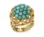 18K YELLOW GOLD AND TURQUOISE PEARLS COCKTAIL RING