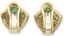 BVLGARI
18K YELLOW GOLD DIAMOND AND CABOCHON EMERALD EARRINGS, CIRCA 1980S