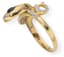 ‘SNAKE’ 14K YELLOW GOLD, DIAMOND AND SAPPHIRE RING