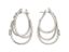 BOUCLES D’OREILLES DOUBLES CRÉOLES EN OR GRIS 18K ET DIAMANTS