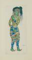 BAKST, Lev Samoilovich (1866-1924)
Costume design for the ballet « Blue God ». 1910 Paper, watercolor, gouache, ink.