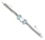OMEGA 18K WHITE GOLD, DIAMOND, AQUAMARINE, BRACELET WATCH, CIRCA 1960s