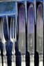A SET OF RICHARD MARTIN & EBENEZER HALL SILVER AND MOTHER-OF-PEARL CUTLERY, 12 PIECES