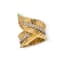 BOUCHERON ‘PALMETTE’ 18K YELLOW GOLD, PLATINUM AND DIAMOND RING AND BROOCH, 1950s - 1960s