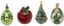 SET OF FOUR 'EASTER EGGS' SILVER-GILT ENAMEL PENDANTS