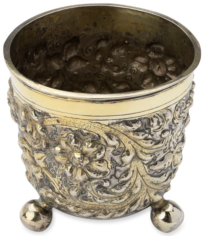 RUSSIAN SILVER-GILT BEAKER, 1691-1692