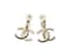 CHANEL
Black and white enamel CC logo earrings Fall 2022