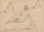 PAUL EMILE PISSARRO (1884-1972)
Three drawings: . Workers drinking in the tavern. Study of nudes. Nudes