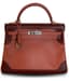 HERMÈS KELLY GHILLIES 32 RETOURNE
Limited edition, rosy and Rouge Swift Leather, 2013