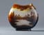 ART NOUVEAU STYLE VASE IN BROWN CAMEO
GLASS WITH LANDSCAPE DECORATION
(POSSIBLY KORNILOV FACTORY?)
