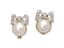 EAR CLIPS 18K WHITE GOLD, DIAMOND, MABE PEARL