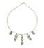 18K YELLOW GOLD, TURQUOISE AND FINE PEARL NECKLACE WITH PENDANTS